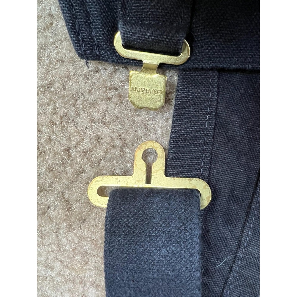 Carhartt Overalls Mens 34x36 Black Relaxed Fit Duck Canvas Bib Utility Workwear - Picture 8 of 16